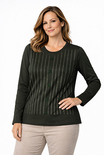 Mutlu City Γυναικεία βαμβακερή μπλούζα με σχέδια υψηλής ποιότητας για μεσήλικ...