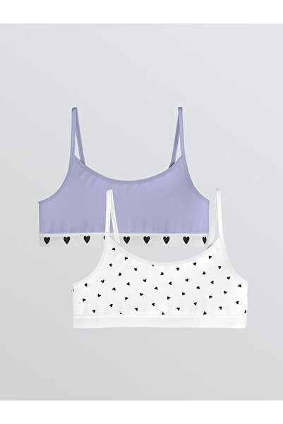 LC Waikiki Nevavm with a Difference of Styles Lcw Kids Ecru Heart Printed Gir...