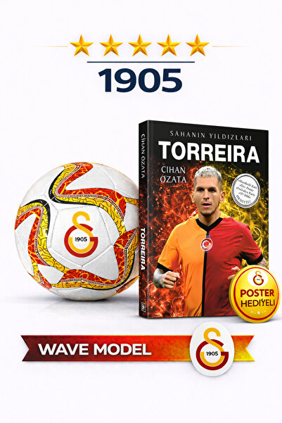 Galatasaray Wave Serisi 5 No Lisanslı 32 Panel Parlak Futbol Topu + Torreira ...