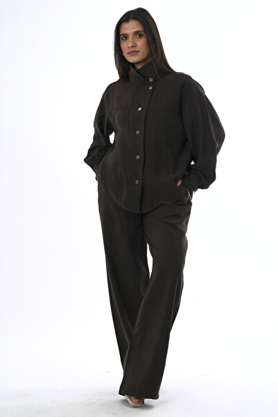 ABBRA Γυναικείο Σετ Μπόμπερ με Σχέδιο Τεμαχισμένων Μοτίβων