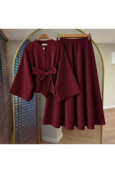 LİA TESETTÜR Σετ δύο τεμαχίων με λεπτομέρεια κουμπιών Lia