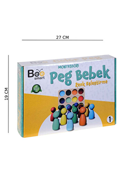 KESKİN SOUND Bee Smart Wooden Montessori Peg Doll