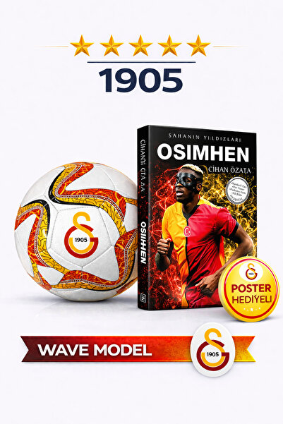 Galatasaray Wave Serisi 5 No Lisanslı 32 Panel Parlak Futbol Topu + Osimhen P...