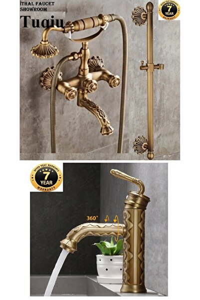 OEM Banyo Bataryası Duş Seti Ve Lavabo Bataryası Antik Özel Model Duvar Askı ...