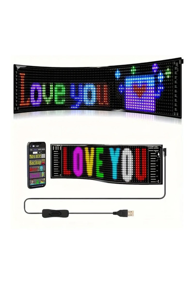 Empressco Matrix Şeytan Göz Kayan Yazılı Led Panel 12x59 cm Usb Girişli