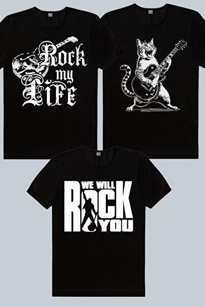 ROCKANDROLL Sarman Rock, Η ζωή μου είναι ροκ, Just Rock You Μαύρο ανδρικό μπλ...