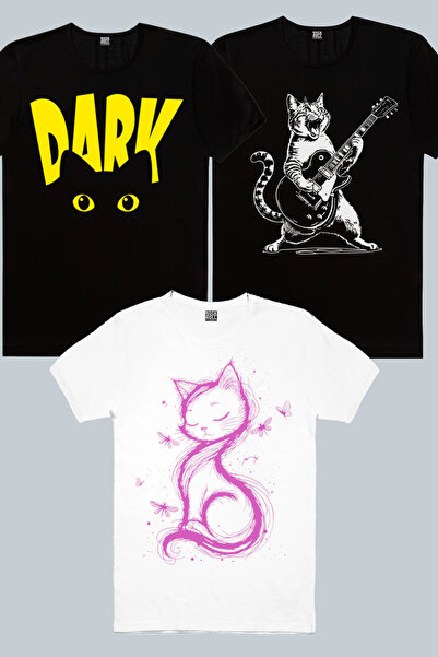 ROCKANDROLL Sarman Rock, Dark Cat, Cat Princess White Πακέτο με 3 γυναικεία μ...