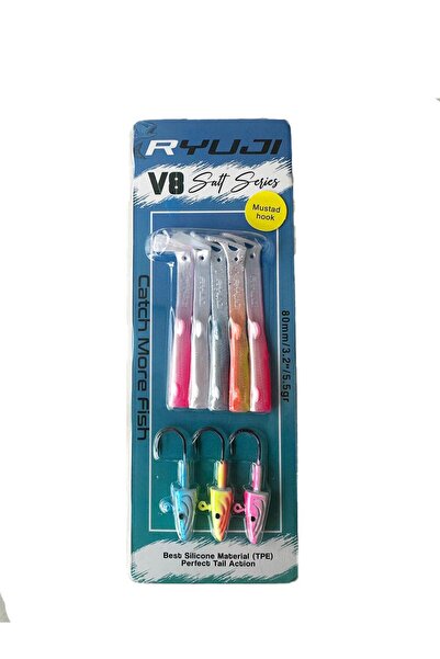RYUJI V8 8cm 5.5gr Silikon Yem – Mix Paket