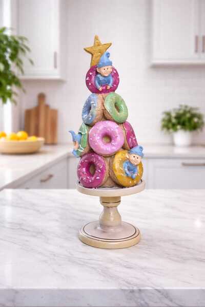 Gardenya Renkli Donut & Elf Figürlü Dekoratif Polyester Obje