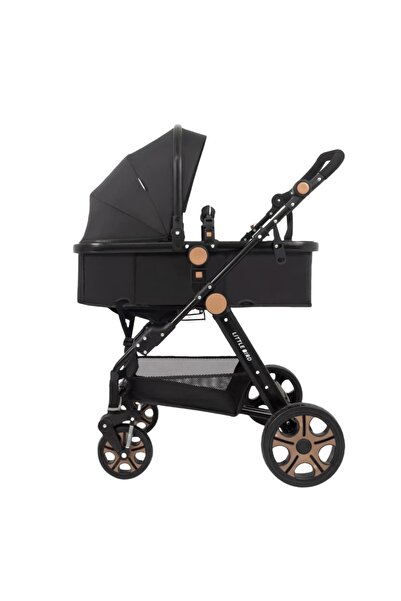 OEM Καρότσι Little Bird, με ανάρτηση, Μαύρο 2 σε 1 μετατρέψιμο landou-sport