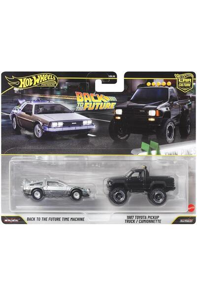 HOT WHEELS 1:64 Premium Car Culture 2'li Paket BACK TO THE FUTURE TIME MACHIN...