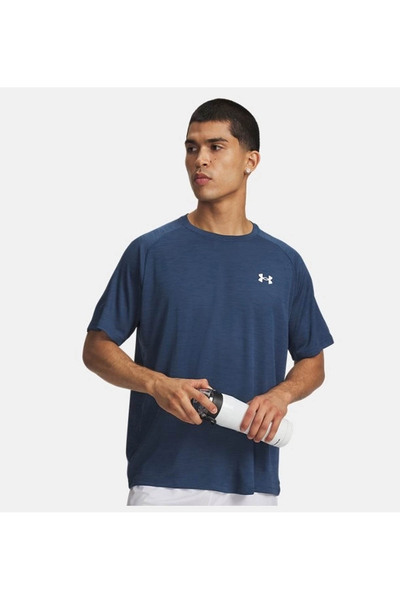 Under Armour Ua Tech Textured Blue Men's T-Shirt 1382796-498