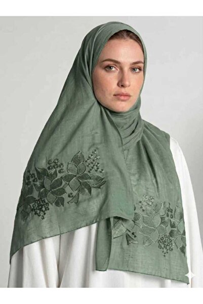 Veil Designer طرحه روز طبقتين بتطريز علي الطرفين قماش بوال ياباني 190*60