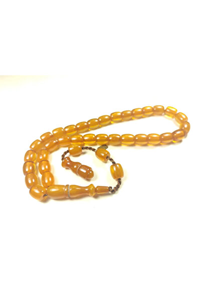 İskeçe Tesbih Muhammed Dabbas Masterpiece Handcrafted Signature Crimped Amber