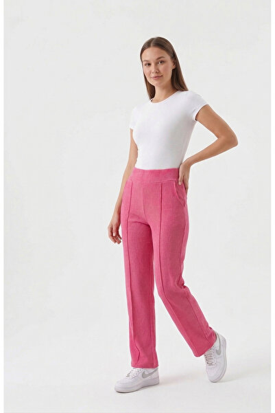 just wear zt Yüksek Bel Dikiş Detaylı Fit Pantolon – Günlük & Şık Rahat Kesim
