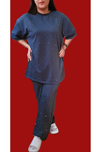 Angel Pants T-Shirt Suit with Stone Decoration (Zerda)