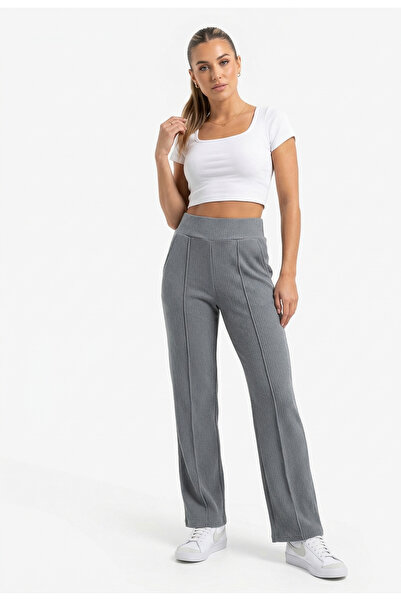 just wear zt High Waist Stitched Detail Fit Pants – Casual & Stylish Comforta...