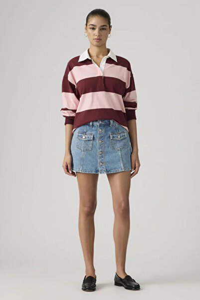 Levi's Γυναικεία τζιν σορτς φούστα με κουμπιά μπροστά