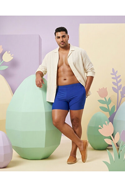 Pierre Cardin Ανδρικό μαγιό μονόχρωμο σε μεγάλο μέγεθος