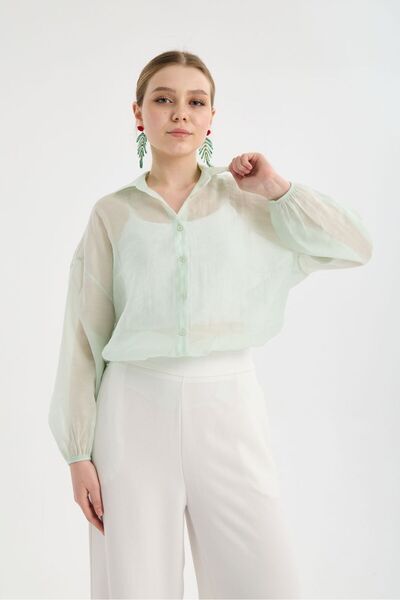 sumoda Πουκάμισο - Πράσινο - Απογευματινό / Καθημερινό