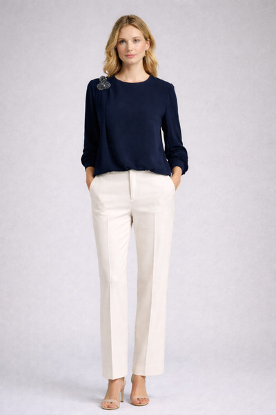 FUAT GÜRSEN Μπλούζα με λεπτομέρεια από βρόνχο