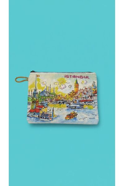 BBCN Velvet Istanbul Themed Handbag 21*16 cm