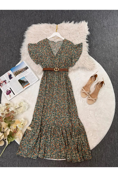 modabetce Γυναικείο φόρεμα με διπλό γιακά