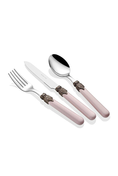 RİVADOSSİ SANDRO Classic Pembe 24 Parça Çatal Bıçak Seti