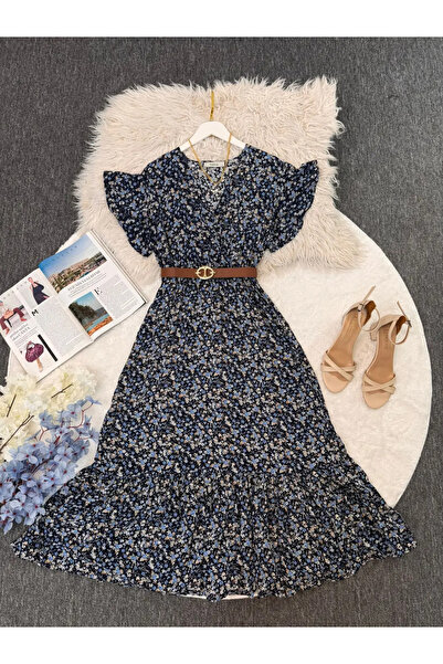 modabetce Γυναικείο φόρεμα με διπλό γιακά