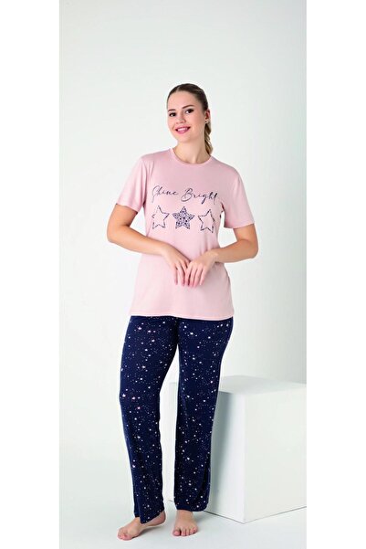 NightLove Women's Viscose Short Sleeve Pajama Set C840-904