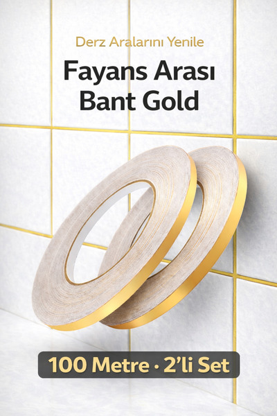Yenilig 2’li Fayans Arası İzolasyon Bantı Gold 0,5 cm 100 Metre | Su Geçirmez...