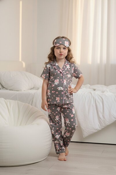 ÖRZİ Kids Καλοκαιρινό κοντομάνικο νυχτικό και σετ πιτζάμες για κορίτσια, με ε...