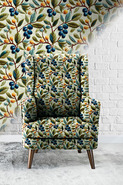 Vagonik Olive-01 3D Ψηφιακά Εκτυπωμένο Ύφασμα Ταπετσαρίας Καναπέ Ποιοτικό ύφα...