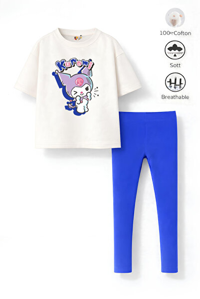 Belya Kids Wear Момичешки комплект: втален топ и овърсайз клин, дизайн Kur De...