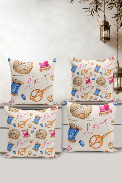 Filamente Σετ 4 καλύμματα μαξιλαριών διπλής όψης για ψηφιακή εκτύπωση - Ραπτι...