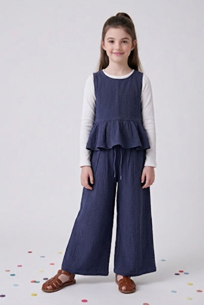 Angel&Co. Girls Clothing Κοριτσίστικη Μουσελίνα Μπλούζα και Παντελόνι, Σετ 2 ...