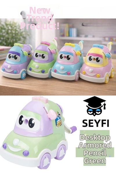 SEYFİKİRTASİYE مبراة قلم رصاص مع ذراع، نموذج سيارة، مبراة قلم رصاص مكتبية