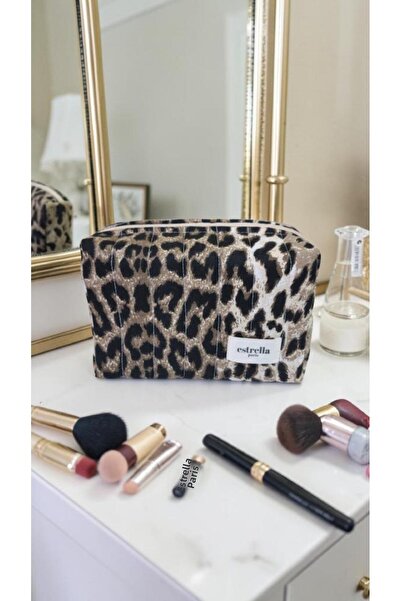 estrella paris Ωραία τσάντα μακιγιάζ Τσάντα καλλυντικών περιποίησης Leopard