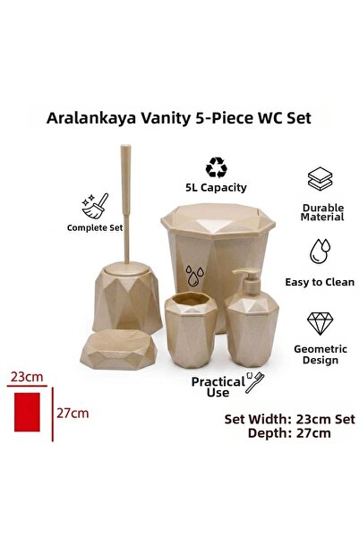Lider MAGNESİA 5-Piece Bathroom Set