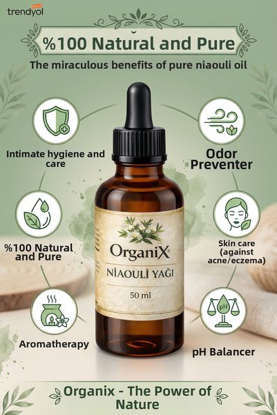 Organix زيت نياولي 50 مل، طبيعي 100% - زيت عطري للعناية الحميمة |   زيت العناية بالبشرة