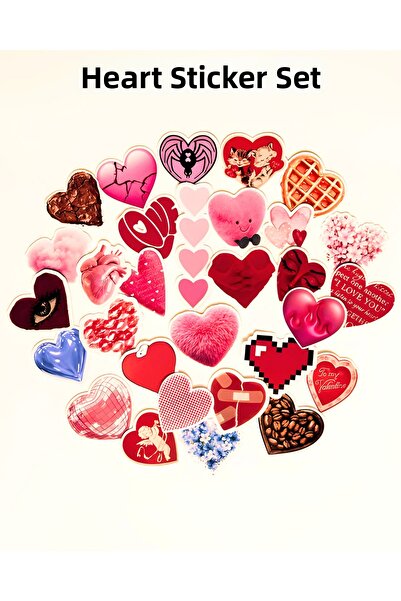 Studio D arte DIY KIT Σετ αυτοκόλλητων καρδιών 30 τεμαχίων για δώρο ημερολογί...