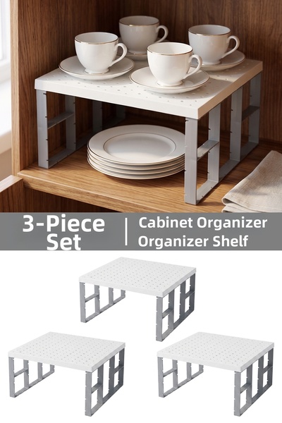 Meleni Home 3 τεμάχια οργανωτικά ράφια για ντουλάπι - Θήκη απορρυπαντικού κου...