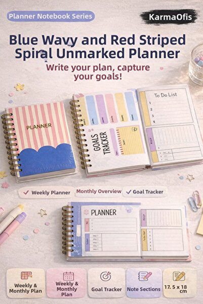 KarmaOfis Μπλε κυματιστός κόκκινος ριγέ σπιράλ ανεμελημένος προγραμματιστής |...