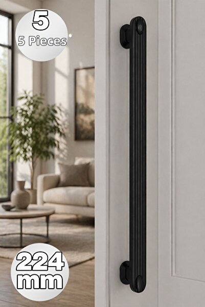 Badem10 Özen Μαύρη ματ λαβή 224 mm 5 τεμάχια Λαβή πόρτας συρταριού ντουλαπιού...