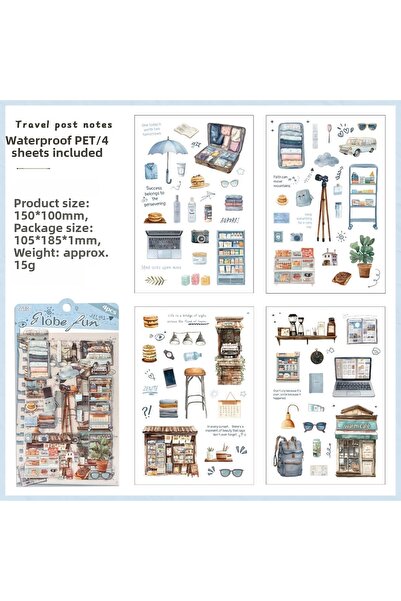 İthal O4-4 σελίδες αυτοκόλλητα Journey για κατοικίδια