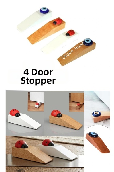 ÇEÇEN HOME (4 τεμάχια) Ξύλινο πώμα πόρτας με παραμάνες και χάντρες κακοφυλάκι...