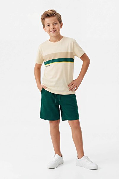 TRENDYOLKIDS Τασ Κεντάντες αντίθεση χρωμάτων Πλεκτό Σετ Πάνω-Κάτω TKDSS25AU00098