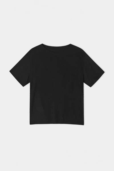 Trendyol Curve Bluză neagră, transparentă, elastică, mulată pe corp, cu mânec...