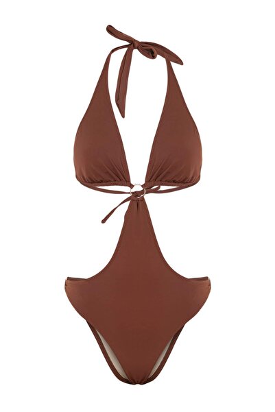 Trendyol Collection Brown Coated Accessories, Chlorine & Water Resistant, Lon...