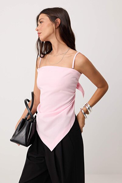 Συλλογή Trendyol Trendyol Studio Ροζ Μπλούζα TWOSS26BZ00572